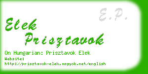 elek prisztavok business card